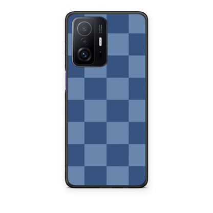 Θήκη Xiaomi 11T / 11T Pro Denim Blue Checkerboard από τη Smartfits με σχέδιο στο πίσω μέρος και μαύρο περίβλημα | Xiaomi 11T / 11T Pro Denim Blue Checkerboard case with colorful back and black bezels