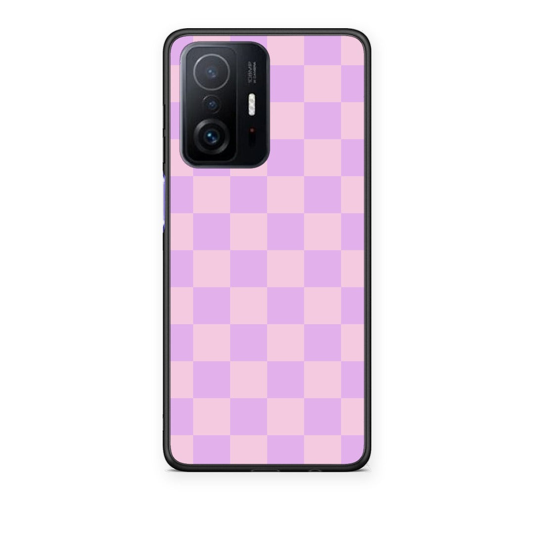 Θήκη Xiaomi 11T / 11T Pro Lavender and Pink Checkerboard από τη Smartfits με σχέδιο στο πίσω μέρος και μαύρο περίβλημα | Xiaomi 11T / 11T Pro Lavender and Pink Checkerboard case with colorful back and black bezels