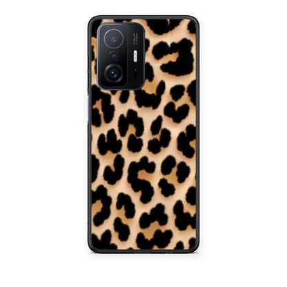 Θήκη Xiaomi 11T / 11T Pro Leopard Print Tan Large από τη Smartfits με σχέδιο στο πίσω μέρος και μαύρο περίβλημα | Xiaomi 11T / 11T Pro Leopard Print Tan Large case with colorful back and black bezels