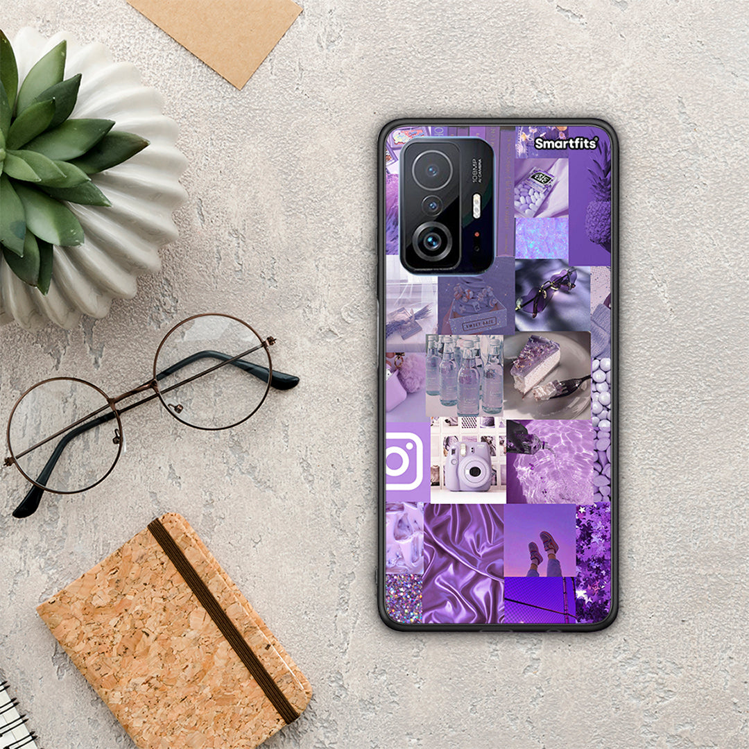 Purple Aesthetic Collage - Xiaomi 11T / 11T Pro θήκη