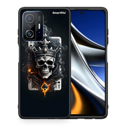 Θήκη Xiaomi 11T/11T Pro Skull King Ace από τη Smartfits με σχέδιο στο πίσω μέρος και μαύρο περίβλημα | Xiaomi 11T/11T Pro Skull King Ace case with colorful back and black bezels