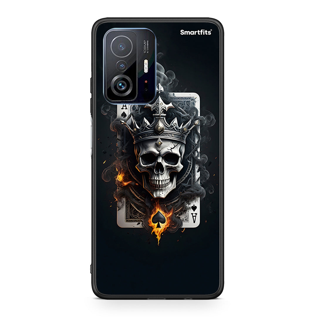 Xiaomi 11T/11T Pro Skull King Ace θήκη από τη Smartfits με σχέδιο στο πίσω μέρος και μαύρο περίβλημα | Smartphone case with colorful back and black bezels by Smartfits