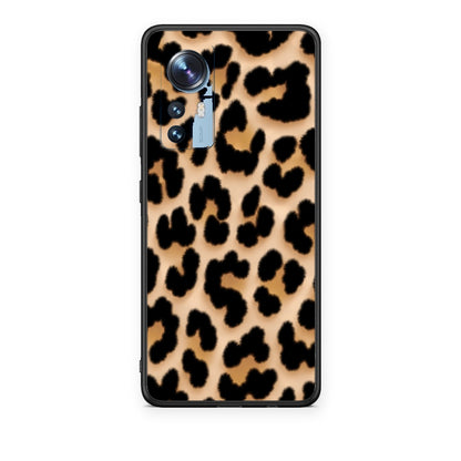 Θήκη Xiaomi 12 / 12X 5G Leopard Print Tan Large από τη Smartfits με σχέδιο στο πίσω μέρος και μαύρο περίβλημα | Xiaomi 12 / 12X 5G Leopard Print Tan Large case with colorful back and black bezels
