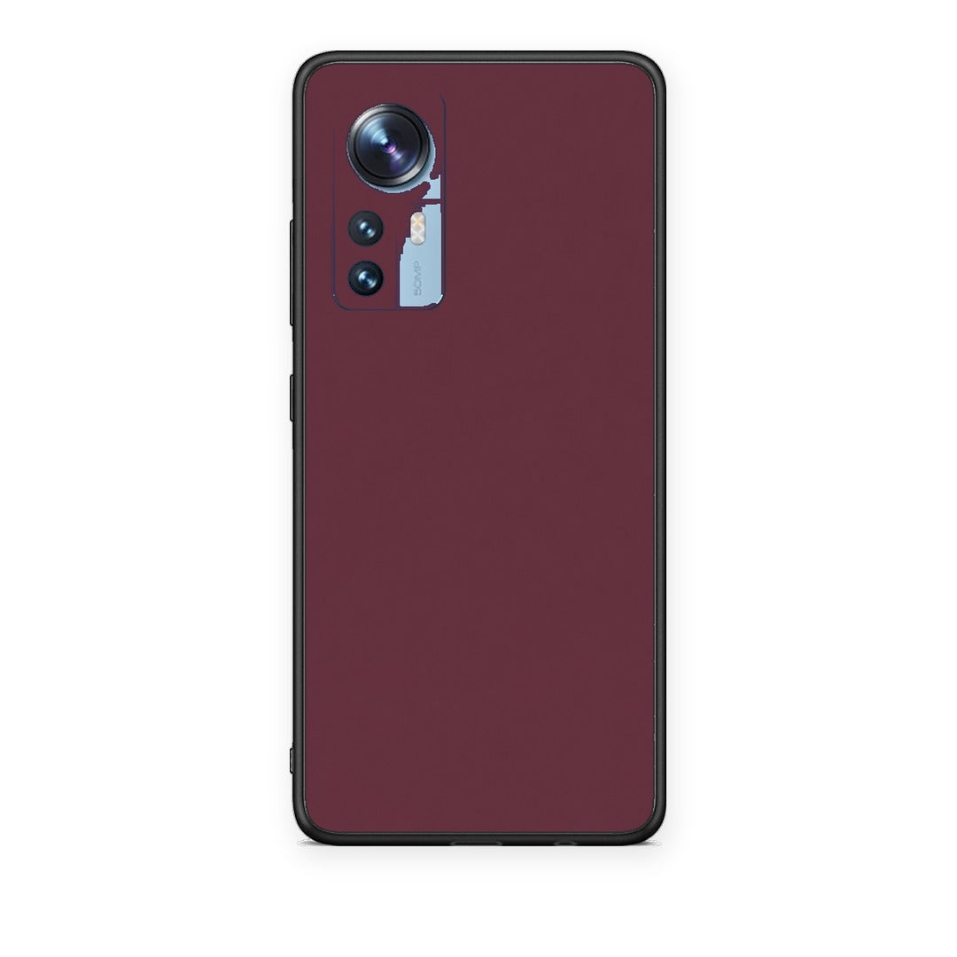 Θήκη Xiaomi 12 / 12X 5G Muted Burgundy από τη Smartfits με σχέδιο στο πίσω μέρος και μαύρο περίβλημα | Xiaomi 12 / 12X 5G Muted Burgundy case with colorful back and black bezels