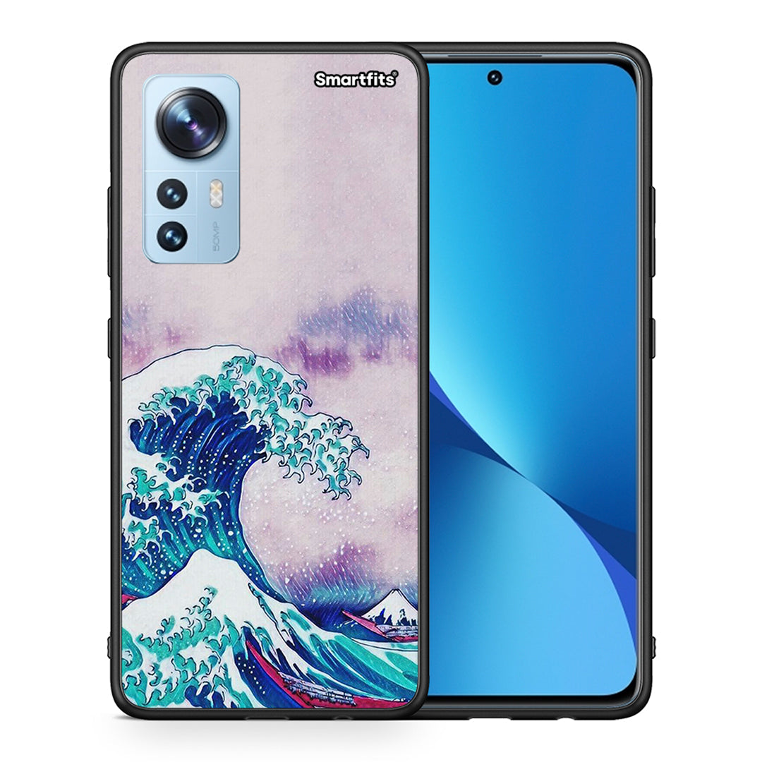 Θήκη Xiaomi 12/12X 5G Blue Waves από τη Smartfits με σχέδιο στο πίσω μέρος και μαύρο περίβλημα | Xiaomi 12/12X 5G Blue Waves case with colorful back and black bezels