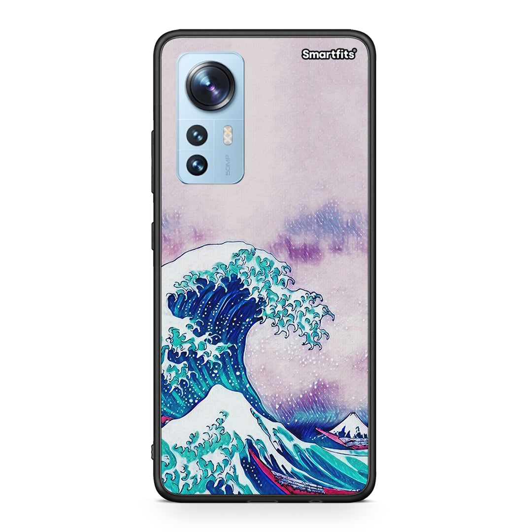 Xiaomi 12/12X 5G Blue Waves θήκη από τη Smartfits με σχέδιο στο πίσω μέρος και μαύρο περίβλημα | Smartphone case with colorful back and black bezels by Smartfits