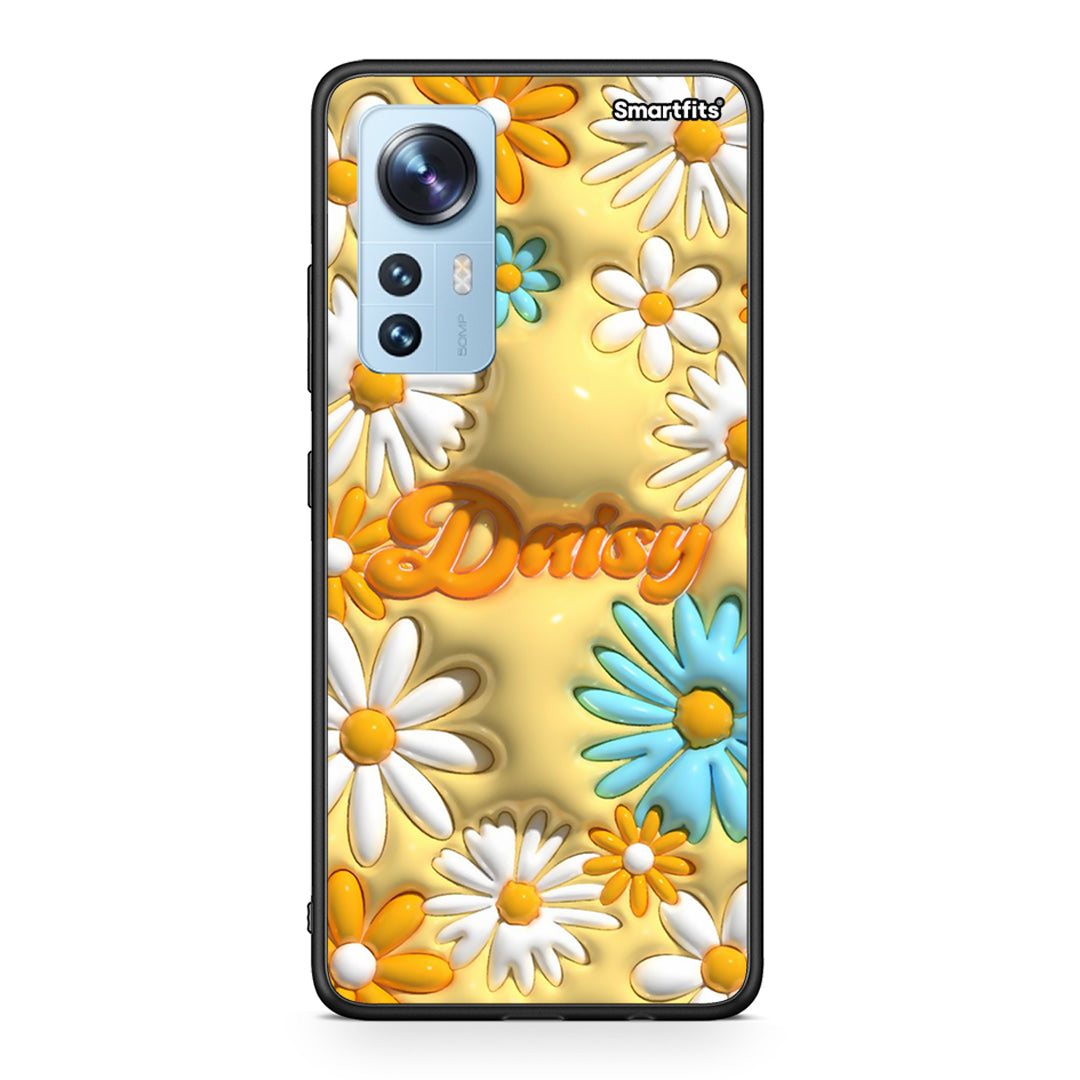 Xiaomi 12/12X 5G Bubble Daisies θήκη από τη Smartfits με σχέδιο στο πίσω μέρος και μαύρο περίβλημα | Smartphone case with colorful back and black bezels by Smartfits