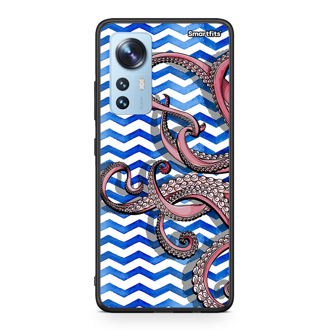 Xiaomi 12/12X 5G Chevron Devilfish θήκη από τη Smartfits με σχέδιο στο πίσω μέρος και μαύρο περίβλημα | Smartphone case with colorful back and black bezels by Smartfits