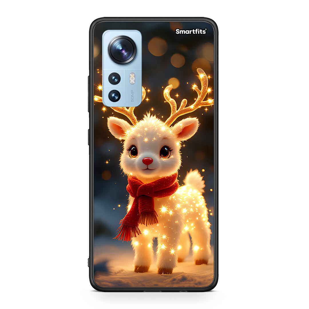 Xiaomi 12/12X 5G Christmas Cutie θήκη από τη Smartfits με σχέδιο στο πίσω μέρος και μαύρο περίβλημα | Smartphone case with colorful back and black bezels by Smartfits