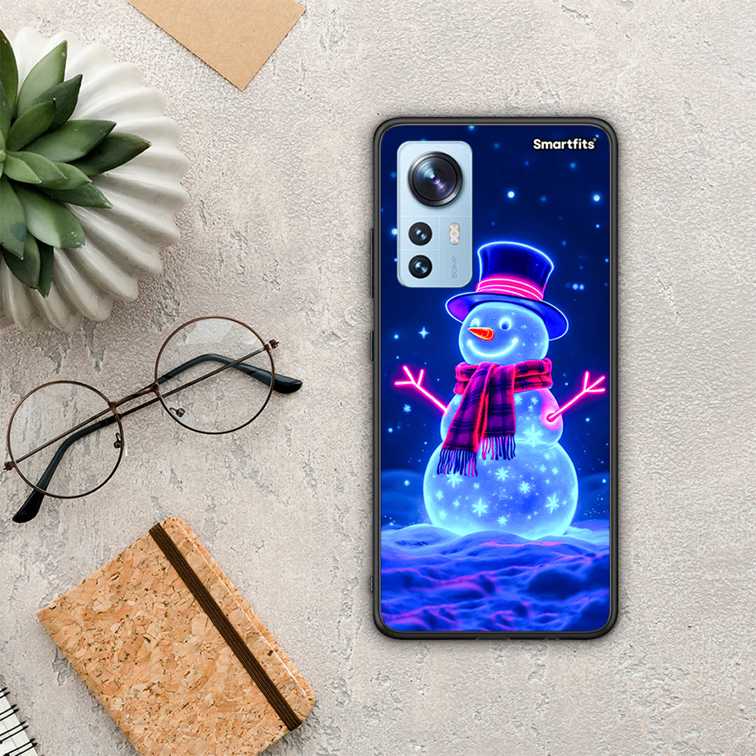 Christmas Neon Snowman - Xiaomi 12 / 12X 5G θήκη