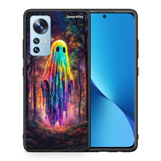 Θήκη Xiaomi 12/12X 5G Halloween Ghost από τη Smartfits με σχέδιο στο πίσω μέρος και μαύρο περίβλημα | Xiaomi 12/12X 5G Halloween Ghost case with colorful back and black bezels