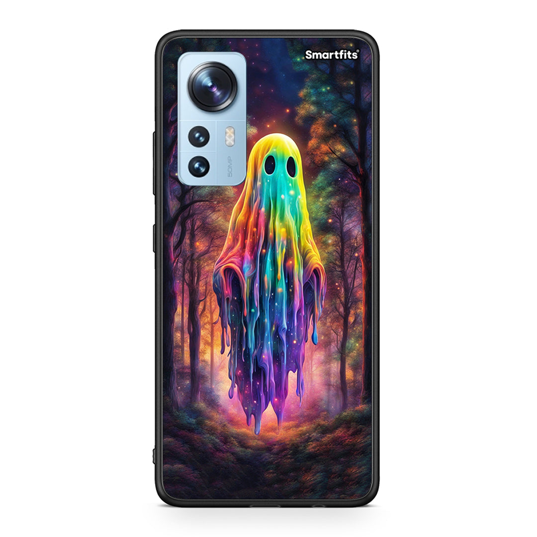 Xiaomi 12/12X 5G Halloween Ghost θήκη από τη Smartfits με σχέδιο στο πίσω μέρος και μαύρο περίβλημα | Smartphone case with colorful back and black bezels by Smartfits
