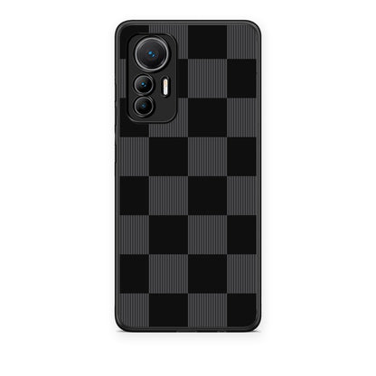Θήκη Xiaomi 12 Lite 5G Black and Charcoal Striped Checks από τη Smartfits με σχέδιο στο πίσω μέρος και μαύρο περίβλημα | Xiaomi 12 Lite 5G Black and Charcoal Striped Checks case with colorful back and black bezels