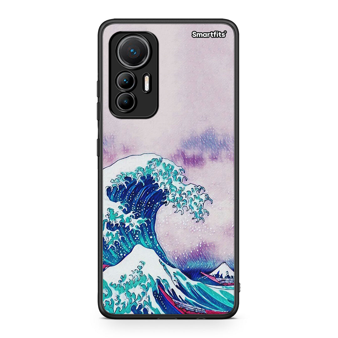 Xiaomi 12 Lite 5G Blue Waves θήκη από τη Smartfits με σχέδιο στο πίσω μέρος και μαύρο περίβλημα | Smartphone case with colorful back and black bezels by Smartfits