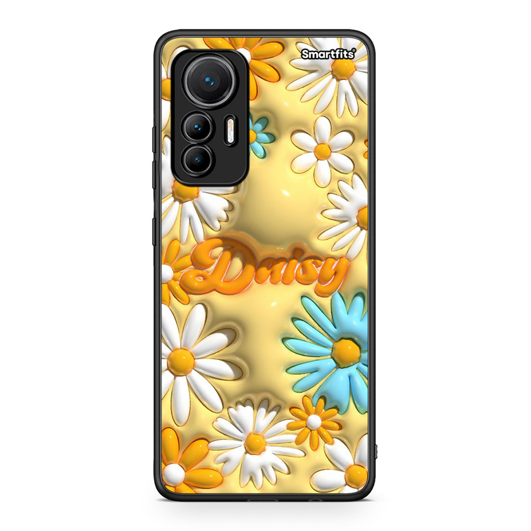 Xiaomi 12 Lite 5G Bubble Daisies θήκη από τη Smartfits με σχέδιο στο πίσω μέρος και μαύρο περίβλημα | Smartphone case with colorful back and black bezels by Smartfits