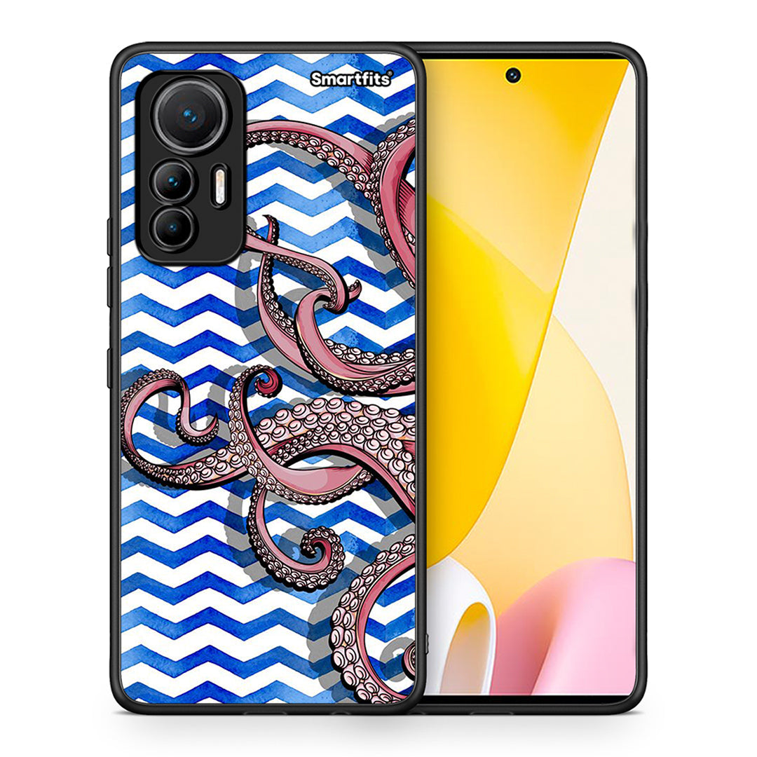 Θήκη Xiaomi 12 Lite 5G Chevron Devilfish από τη Smartfits με σχέδιο στο πίσω μέρος και μαύρο περίβλημα | Xiaomi 12 Lite 5G Chevron Devilfish case with colorful back and black bezels