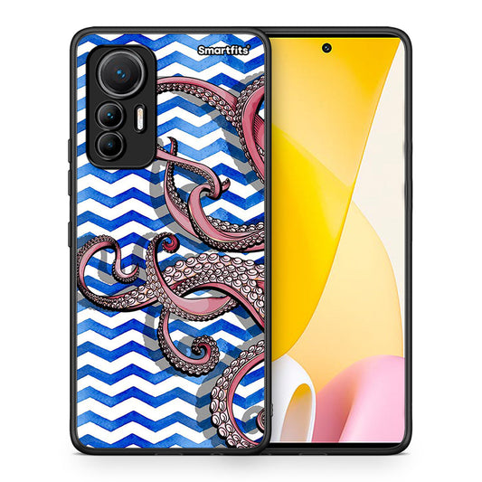 Θήκη Xiaomi 12 Lite 5G Chevron Devilfish από τη Smartfits με σχέδιο στο πίσω μέρος και μαύρο περίβλημα | Xiaomi 12 Lite 5G Chevron Devilfish case with colorful back and black bezels