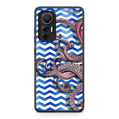 Xiaomi 12 Lite 5G Chevron Devilfish θήκη από τη Smartfits με σχέδιο στο πίσω μέρος και μαύρο περίβλημα | Smartphone case with colorful back and black bezels by Smartfits