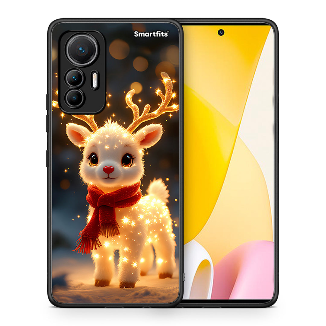 Θήκη Xiaomi 12 Lite 5G Christmas Cutie από τη Smartfits με σχέδιο στο πίσω μέρος και μαύρο περίβλημα | Xiaomi 12 Lite 5G Christmas Cutie case with colorful back and black bezels