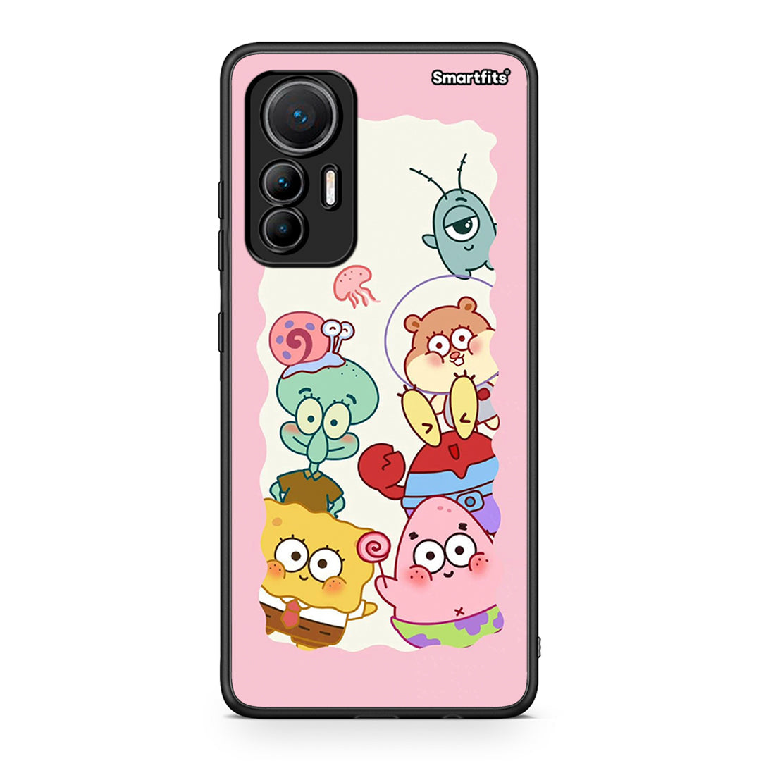 Xiaomi 12 Lite 5G Cute Companion θήκη από τη Smartfits με σχέδιο στο πίσω μέρος και μαύρο περίβλημα | Smartphone case with colorful back and black bezels by Smartfits