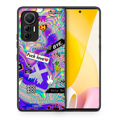 Θήκη Xiaomi 12 Lite 5G Game Over από τη Smartfits με σχέδιο στο πίσω μέρος και μαύρο περίβλημα | Xiaomi 12 Lite 5G Game Over case with colorful back and black bezels