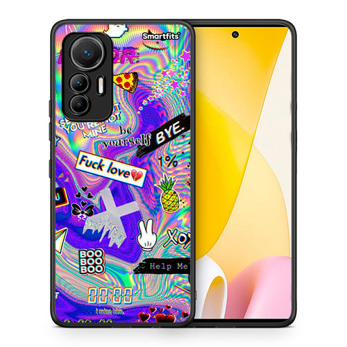 Θήκη Xiaomi 12 Lite 5G Game Over από τη Smartfits με σχέδιο στο πίσω μέρος και μαύρο περίβλημα | Xiaomi 12 Lite 5G Game Over case with colorful back and black bezels