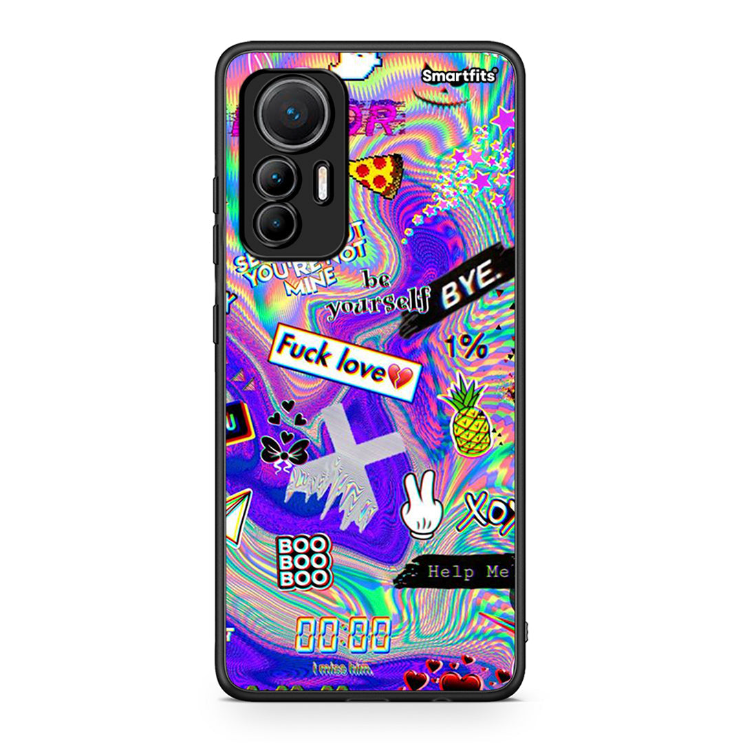 Xiaomi 12 Lite 5G Game Over θήκη από τη Smartfits με σχέδιο στο πίσω μέρος και μαύρο περίβλημα | Smartphone case with colorful back and black bezels by Smartfits