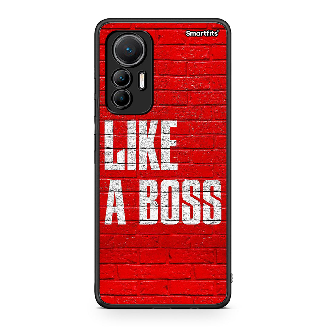 Xiaomi 12 Lite 5G Like A Boss θήκη από τη Smartfits με σχέδιο στο πίσω μέρος και μαύρο περίβλημα | Smartphone case with colorful back and black bezels by Smartfits