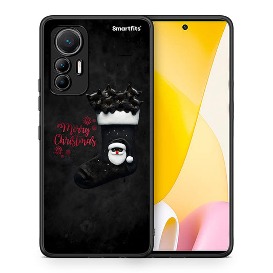 Θήκη Xiaomi 12 Lite 5G Merry Cat Christmas από τη Smartfits με σχέδιο στο πίσω μέρος και μαύρο περίβλημα | Xiaomi 12 Lite 5G Merry Cat Christmas case with colorful back and black bezels