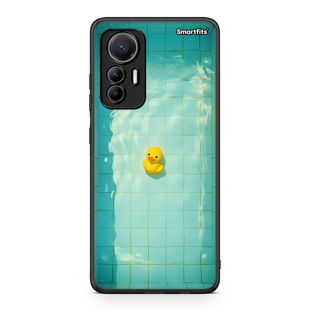 Xiaomi 12 Lite 5G Yellow Duck θήκη από τη Smartfits με σχέδιο στο πίσω μέρος και μαύρο περίβλημα | Smartphone case with colorful back and black bezels by Smartfits