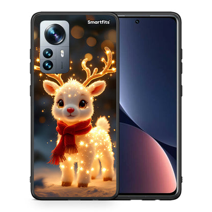 Θήκη Xiaomi 12 Pro Christmas Cutie από τη Smartfits με σχέδιο στο πίσω μέρος και μαύρο περίβλημα | Xiaomi 12 Pro Christmas Cutie case with colorful back and black bezels