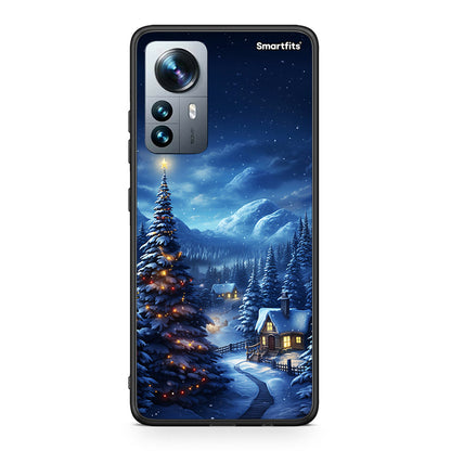 Xiaomi 12 Pro Christmas Scenery θήκη από τη Smartfits με σχέδιο στο πίσω μέρος και μαύρο περίβλημα | Smartphone case with colorful back and black bezels by Smartfits