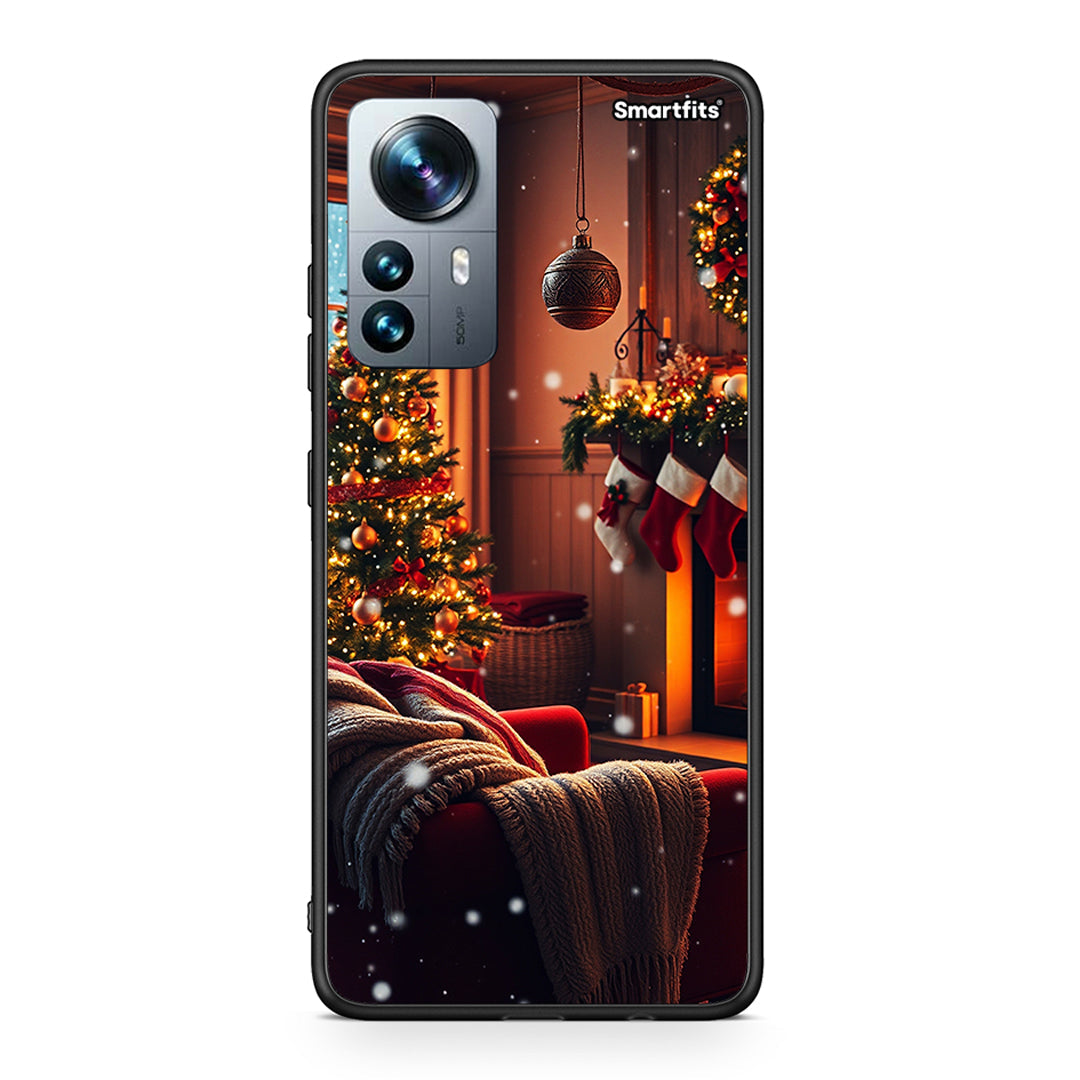 Xiaomi 12 Pro Home For Christmas θήκη από τη Smartfits με σχέδιο στο πίσω μέρος και μαύρο περίβλημα | Smartphone case with colorful back and black bezels by Smartfits