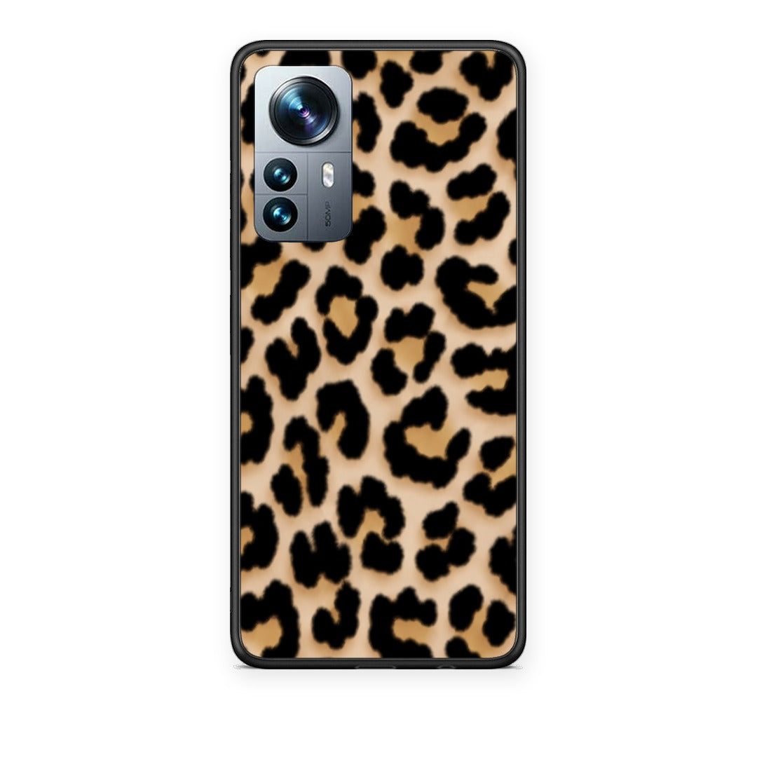 Θήκη Xiaomi 12 Pro Leopard Print Tan Small από τη Smartfits με σχέδιο στο πίσω μέρος και μαύρο περίβλημα | Xiaomi 12 Pro Leopard Print Tan Small case with colorful back and black bezels