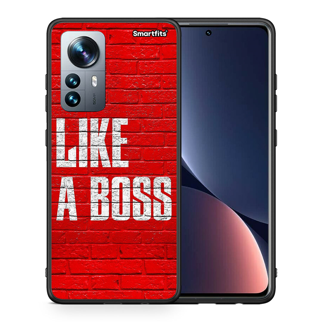 Θήκη Xiaomi 12 Pro Like A Boss από τη Smartfits με σχέδιο στο πίσω μέρος και μαύρο περίβλημα | Xiaomi 12 Pro Like A Boss case with colorful back and black bezels
