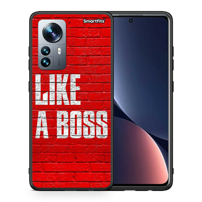 Θήκη Xiaomi 12 Pro Like A Boss από τη Smartfits με σχέδιο στο πίσω μέρος και μαύρο περίβλημα | Xiaomi 12 Pro Like A Boss case with colorful back and black bezels