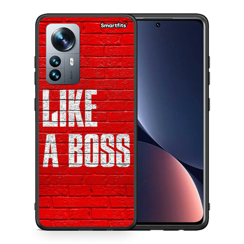 Θήκη Xiaomi 12 Pro Like A Boss από τη Smartfits με σχέδιο στο πίσω μέρος και μαύρο περίβλημα | Xiaomi 12 Pro Like A Boss case with colorful back and black bezels