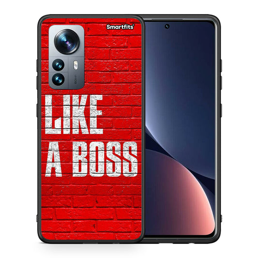 Θήκη Xiaomi 12 Pro Like A Boss από τη Smartfits με σχέδιο στο πίσω μέρος και μαύρο περίβλημα | Xiaomi 12 Pro Like A Boss case with colorful back and black bezels