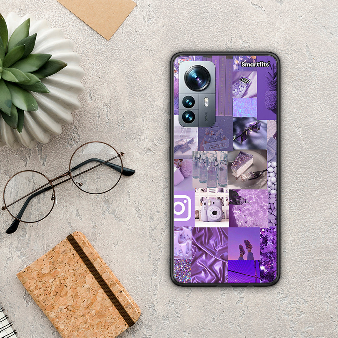 Purple Aesthetic Collage - Xiaomi 12 Pro θήκη