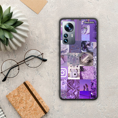 Purple Aesthetic Collage - Xiaomi 12 Pro θήκη