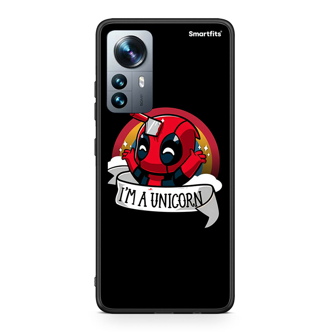 Xiaomi 12 Pro Unicorn Deadpool θήκη από τη Smartfits με σχέδιο στο πίσω μέρος και μαύρο περίβλημα | Smartphone case with colorful back and black bezels by Smartfits