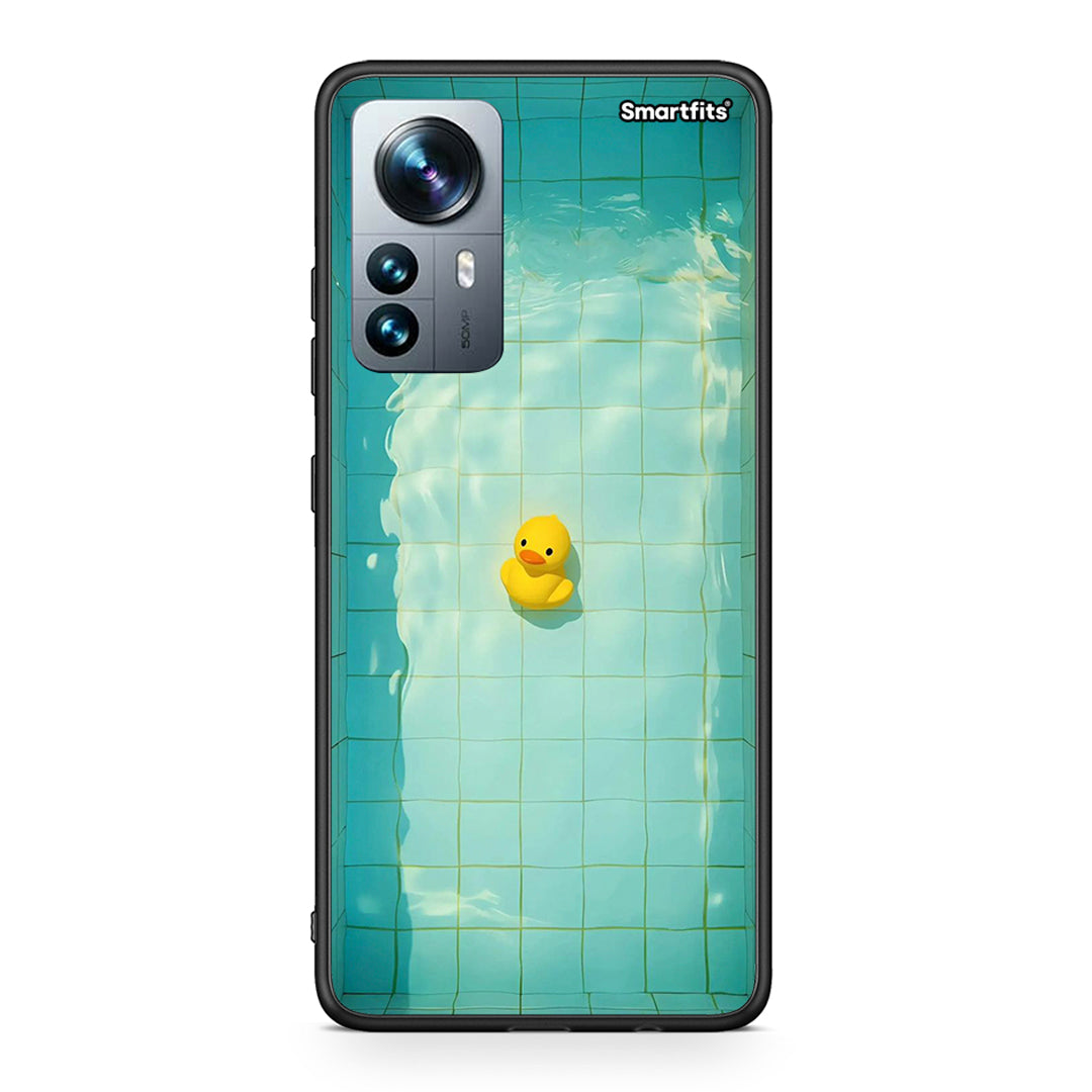 Xiaomi 12 Pro Yellow Duck θήκη από τη Smartfits με σχέδιο στο πίσω μέρος και μαύρο περίβλημα | Smartphone case with colorful back and black bezels by Smartfits