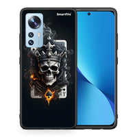 Thumbnail for Θήκη Xiaomi 12/12X 5G Skull King Ace από τη Smartfits με σχέδιο στο πίσω μέρος και μαύρο περίβλημα | Xiaomi 12/12X 5G Skull King Ace case with colorful back and black bezels