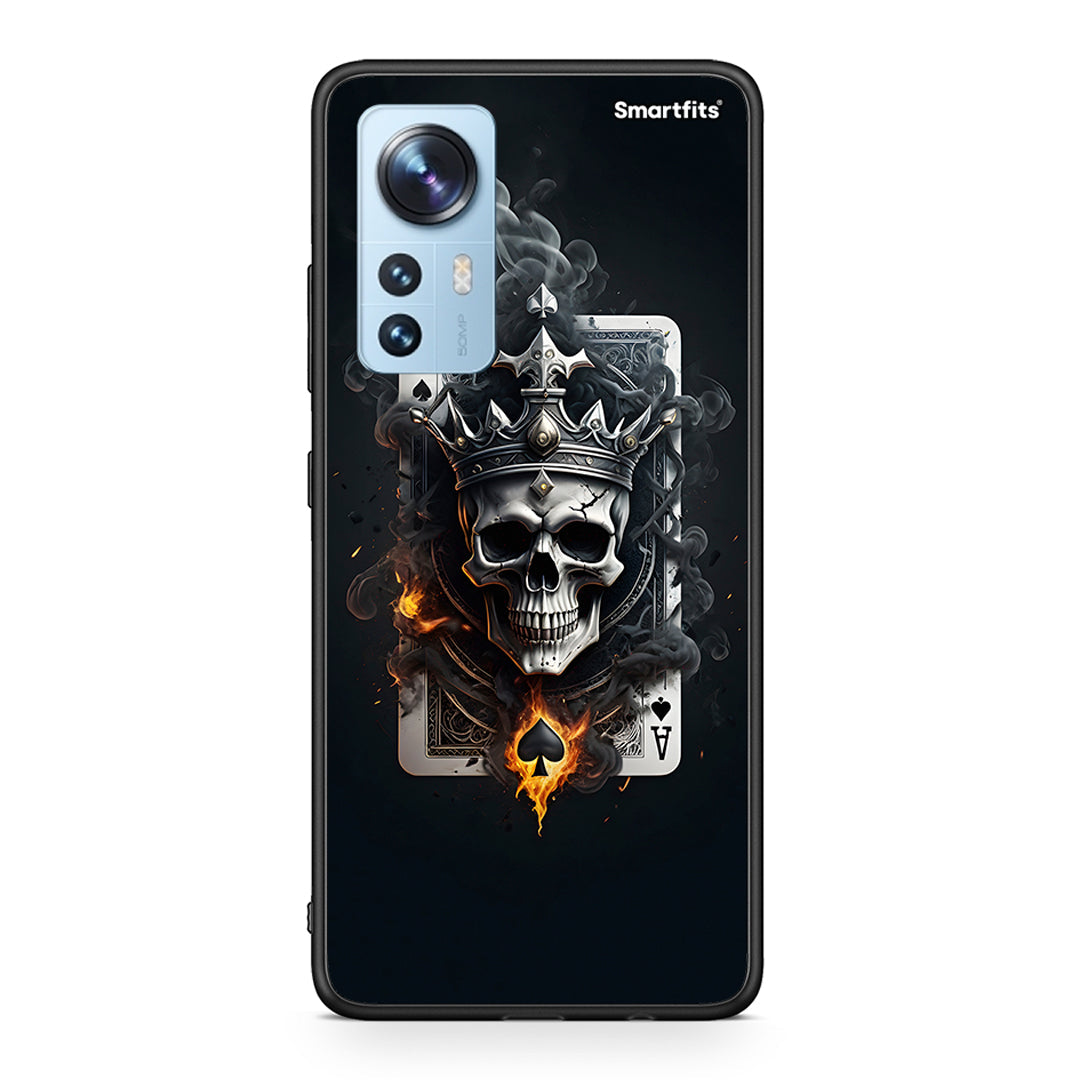 Xiaomi 12/12X 5G Skull King Ace θήκη από τη Smartfits με σχέδιο στο πίσω μέρος και μαύρο περίβλημα | Smartphone case with colorful back and black bezels by Smartfits