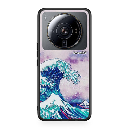 Xiaomi 12S Ultra Blue Waves θήκη από τη Smartfits με σχέδιο στο πίσω μέρος και μαύρο περίβλημα | Smartphone case with colorful back and black bezels by Smartfits