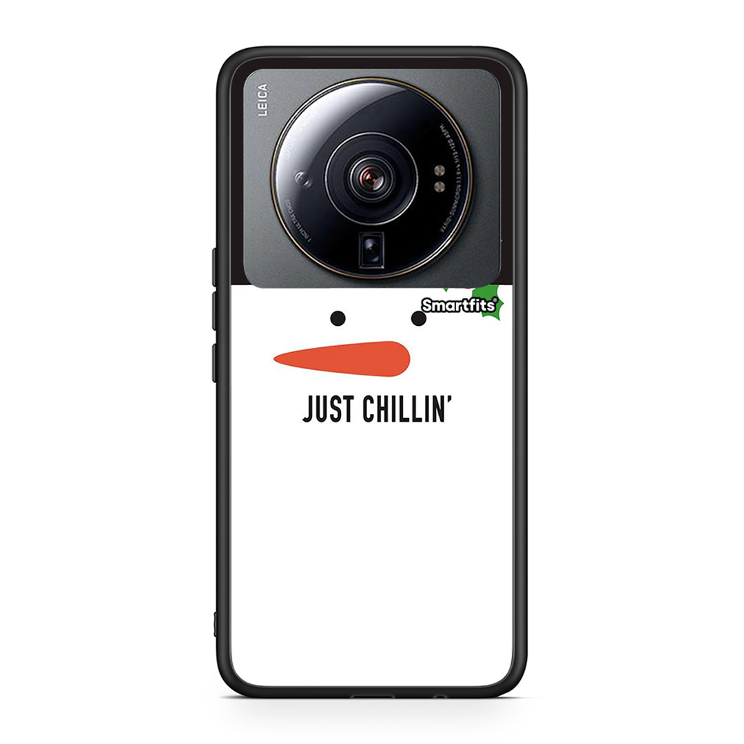 Xiaomi 12S Ultra Christmas Chillin θήκη από τη Smartfits με σχέδιο στο πίσω μέρος και μαύρο περίβλημα | Smartphone case with colorful back and black bezels by Smartfits