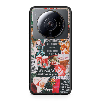 Xiaomi 12S Ultra Christmas Happiness θήκη από τη Smartfits με σχέδιο στο πίσω μέρος και μαύρο περίβλημα | Smartphone case with colorful back and black bezels by Smartfits