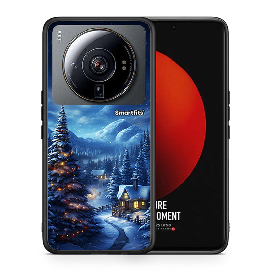 Θήκη Xiaomi 12S Ultra Christmas Scenery από τη Smartfits με σχέδιο στο πίσω μέρος και μαύρο περίβλημα | Xiaomi 12S Ultra Christmas Scenery case with colorful back and black bezels