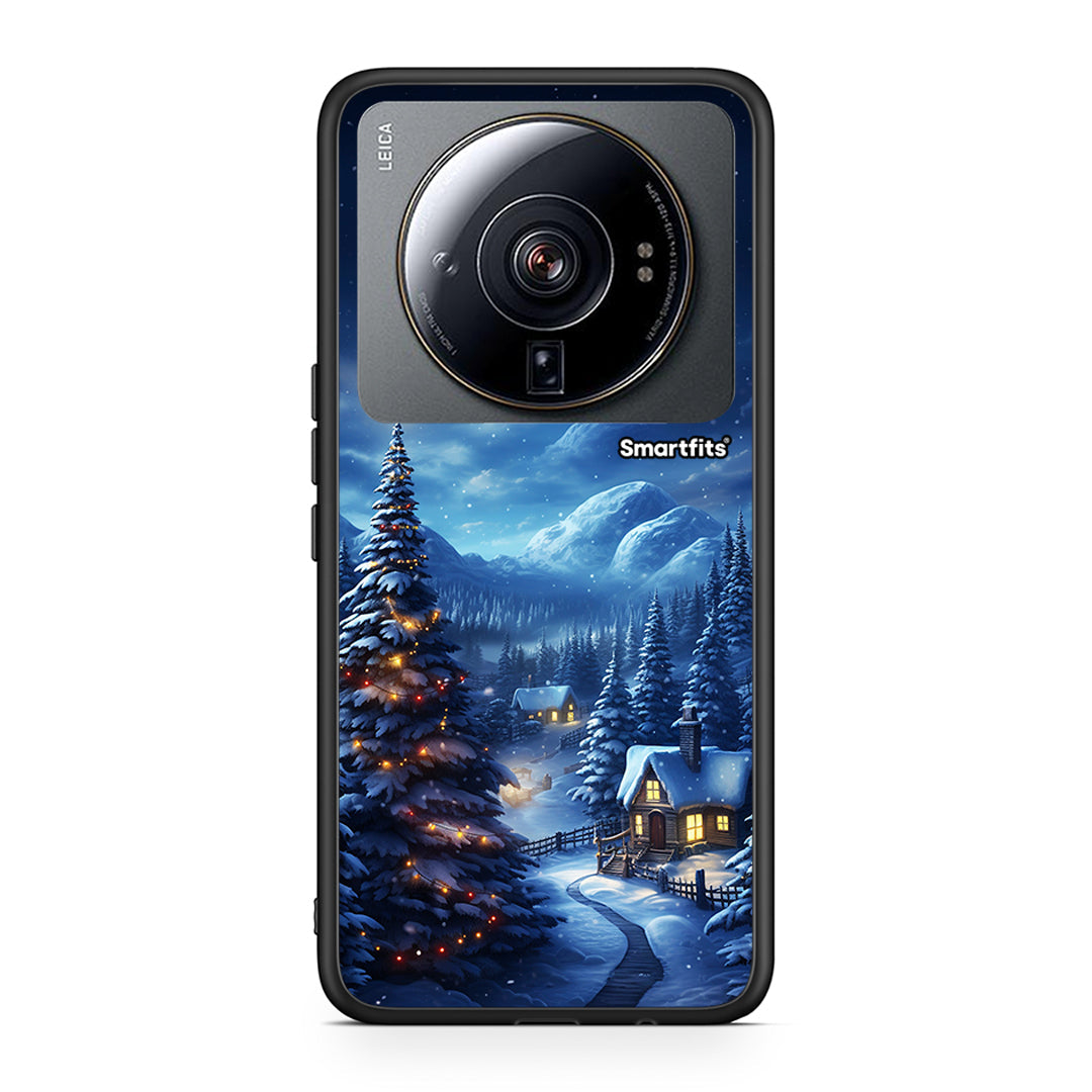 Xiaomi 12S Ultra Christmas Scenery θήκη από τη Smartfits με σχέδιο στο πίσω μέρος και μαύρο περίβλημα | Smartphone case with colorful back and black bezels by Smartfits