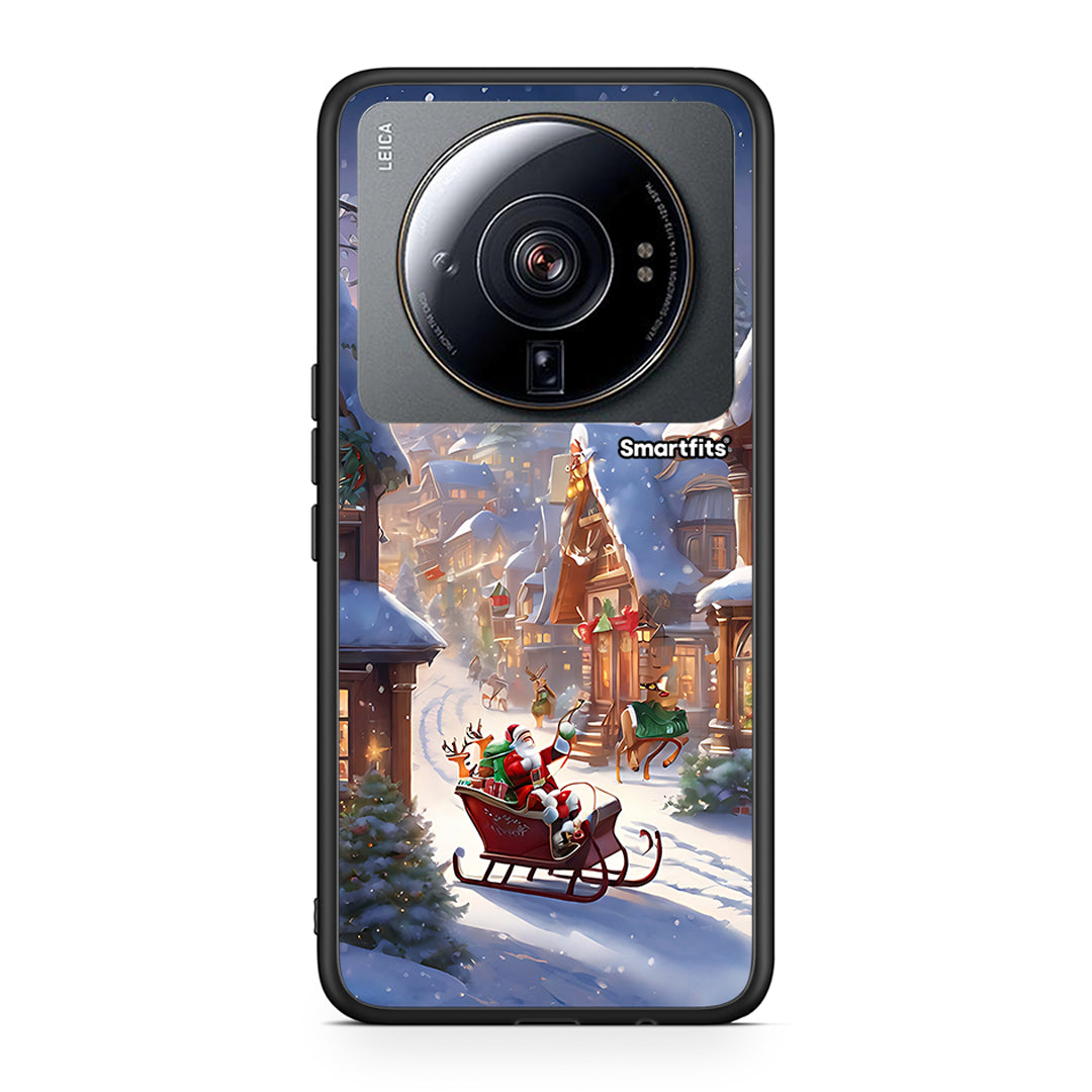 Xiaomi 12S Ultra Christmas Snow θήκη από τη Smartfits με σχέδιο στο πίσω μέρος και μαύρο περίβλημα | Smartphone case with colorful back and black bezels by Smartfits